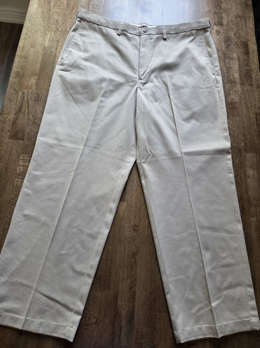 Classic Straight-Fit Tan Chino Pants